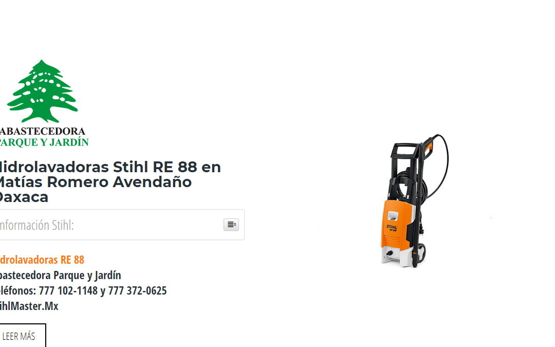 Hidrolavadoras Stihl RE 88 en Matías Romero Avendaño Oaxaca