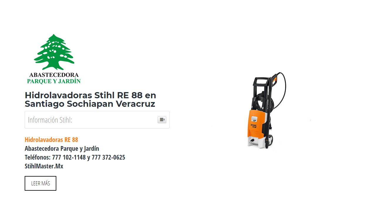 Hidrolavadoras Stihl RE 88 en Santiago Sochiapan Veracruz en Stihl Master contamos con más de 58 Hidrolavadoras listas para distribuirse en Veracruz y todo México.