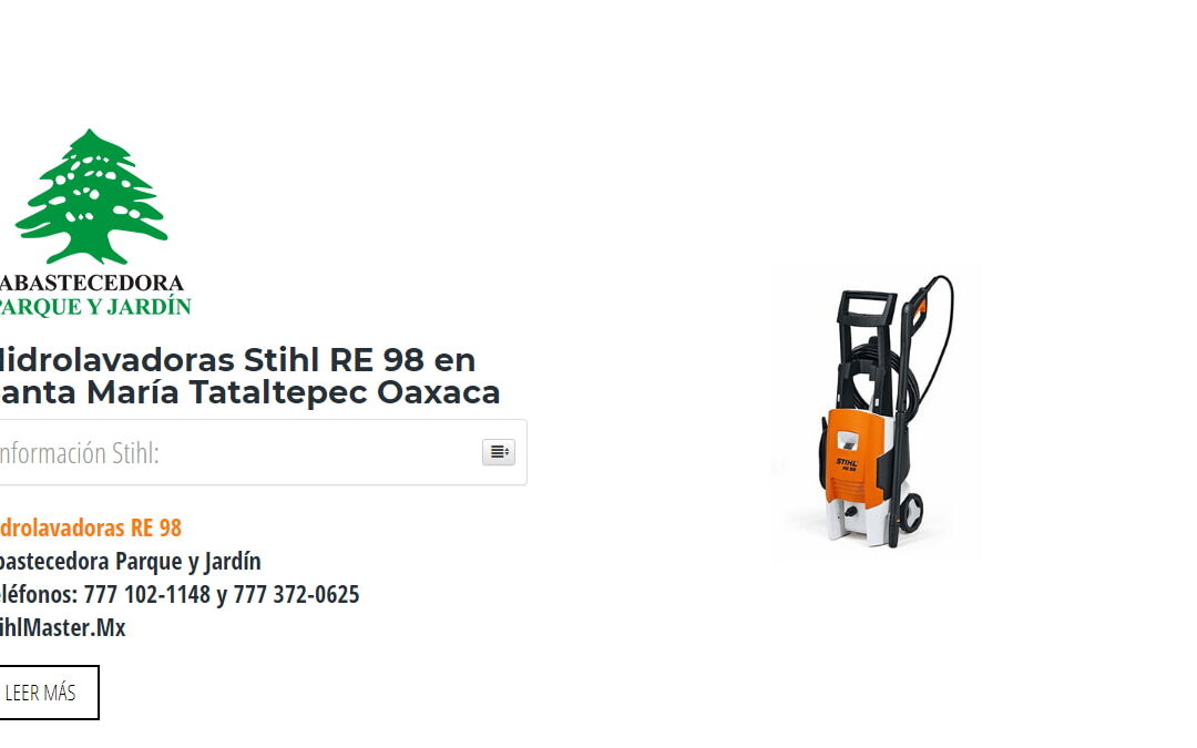 Hidrolavadoras Stihl RE 98 en Santa María Tataltepec Oaxaca