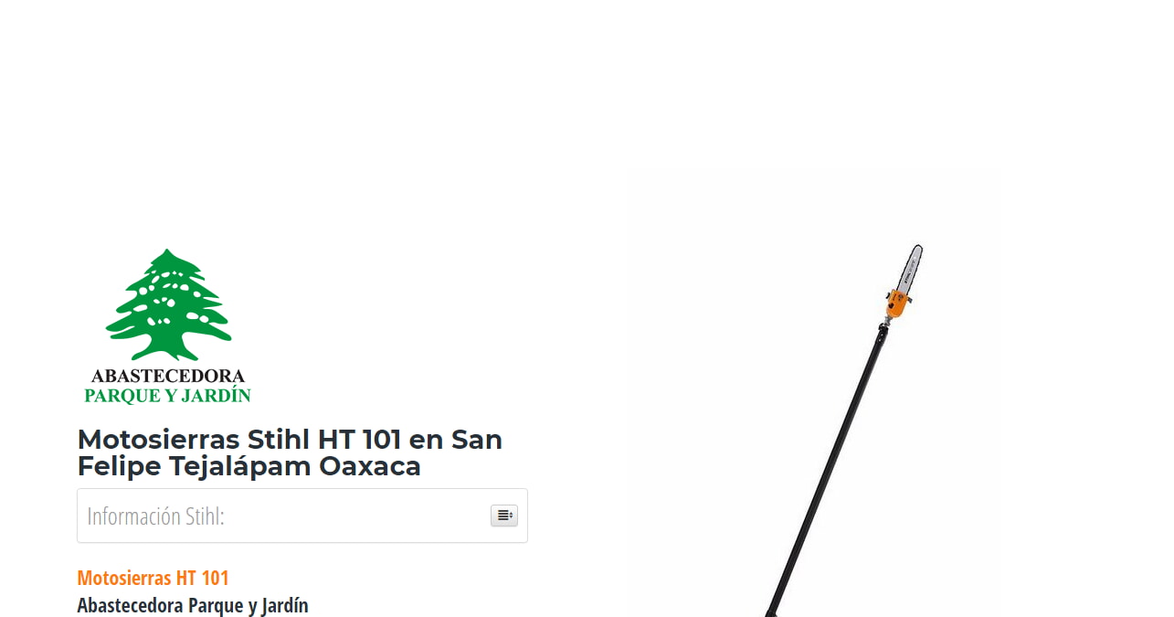 Motosierras Stihl HT 101 en San Felipe Tejalápam Oaxaca en Stihl Master contamos con más de 56 Motosierras listas para distribuirse en Oaxaca y todo México.