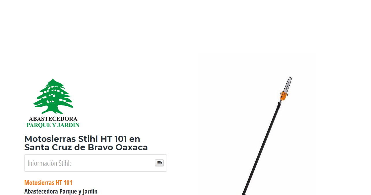 Motosierras Stihl HT 101 en Santa Cruz de Bravo Oaxaca en Stihl Master contamos con más de 55 Motosierras listas para distribuirse en Oaxaca y todo México.