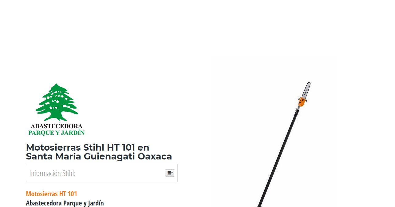 Motosierras Stihl HT 101 en Santa María Guienagati Oaxaca en Stihl Master contamos con más de 58 Motosierras listas para distribuirse en Oaxaca y todo México.