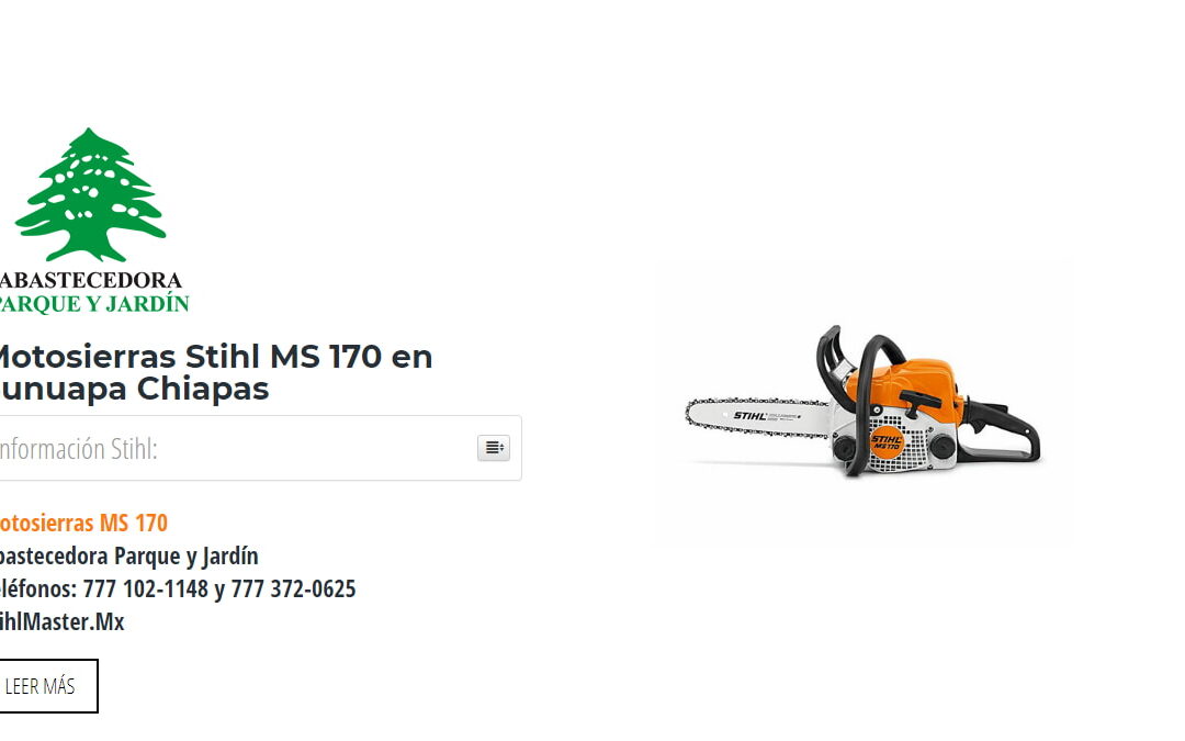 Motosierras Stihl MS 170 en Sunuapa Chiapas