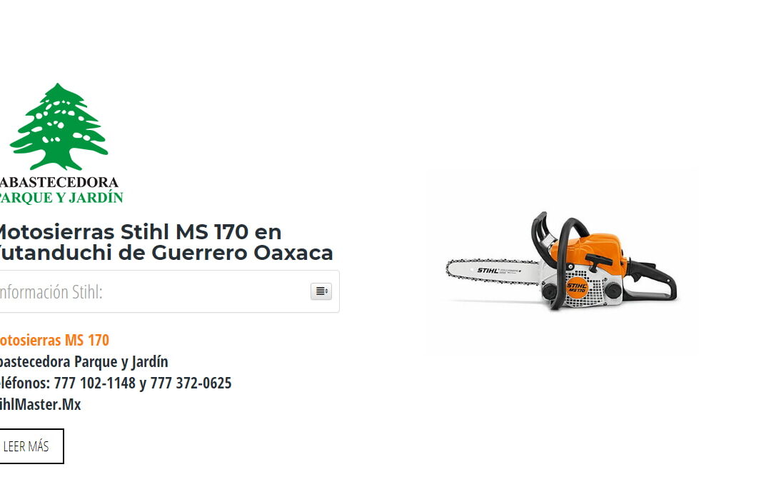 Motosierras Stihl MS 170 en Yutanduchi de Guerrero Oaxaca