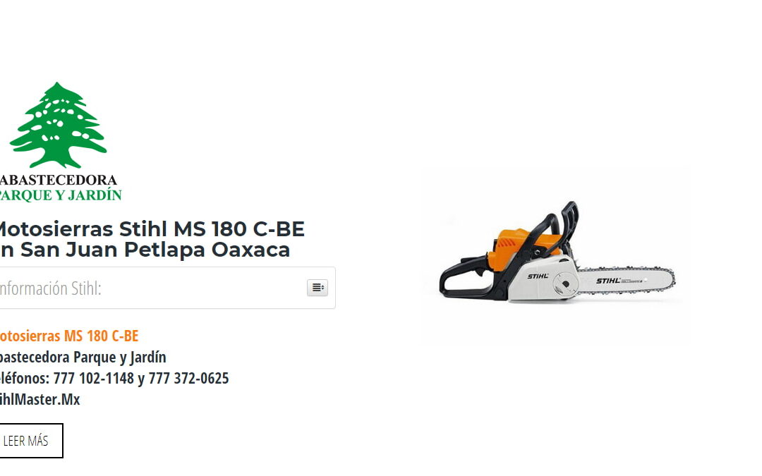 Motosierras Stihl MS 180 C-BE en San Juan Petlapa Oaxaca