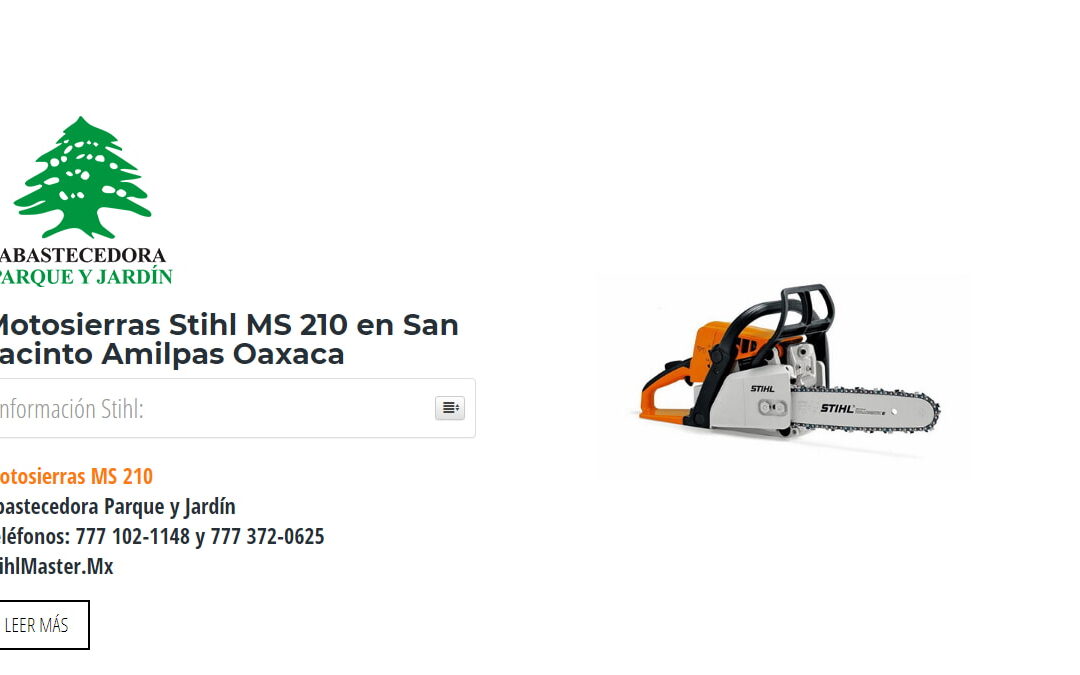 Motosierras Stihl MS 210 en San Jacinto Amilpas Oaxaca