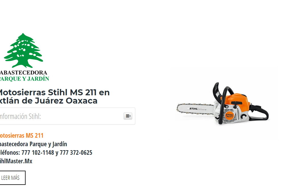 Motosierras Stihl MS 211 en Ixtlán de Juárez Oaxaca