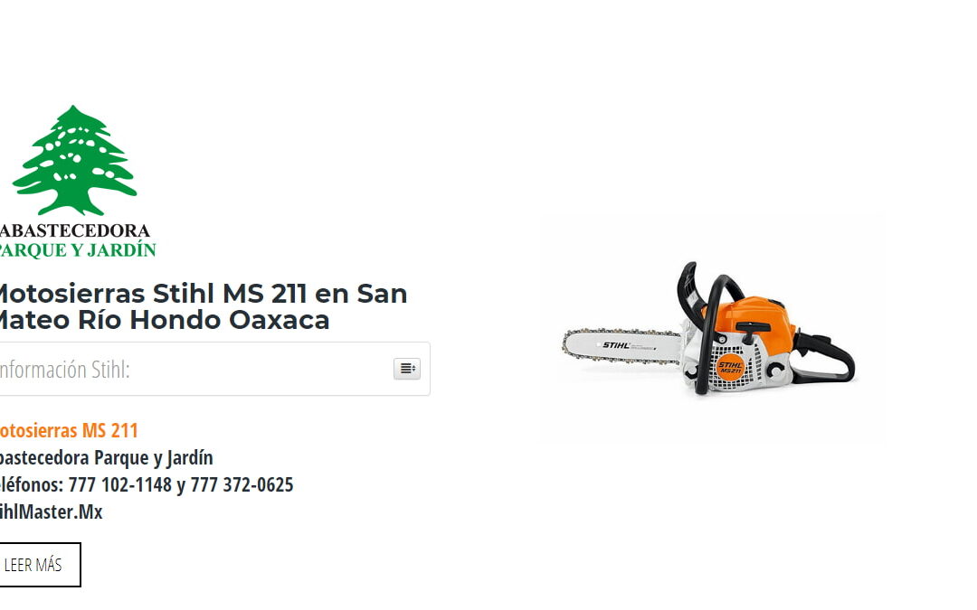 Motosierras Stihl MS 211 en San Mateo Río Hondo Oaxaca