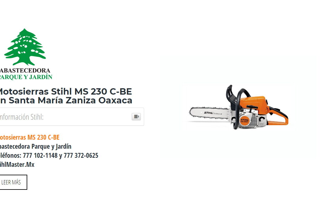 Motosierras Stihl MS 230 C-BE en Santa María Zaniza Oaxaca