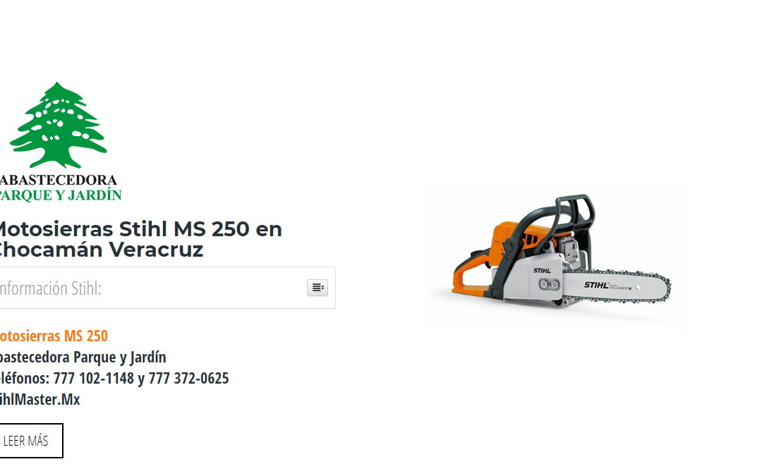 Motosierras Stihl MS 250 en Chocamán Veracruz