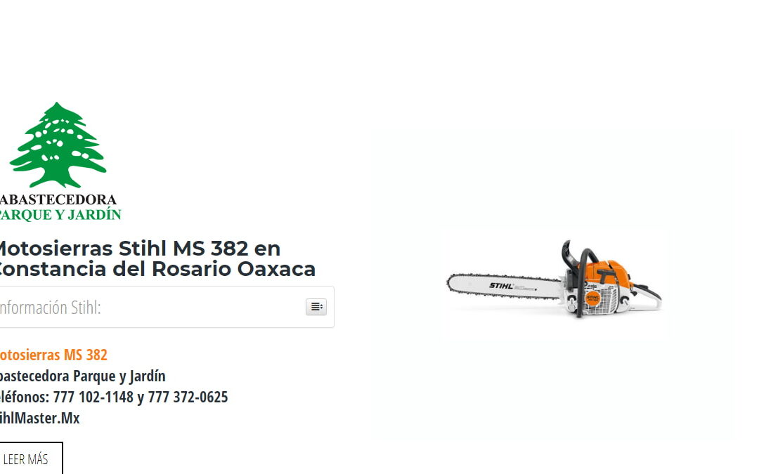 Motosierras Stihl MS 382 en Constancia del Rosario Oaxaca