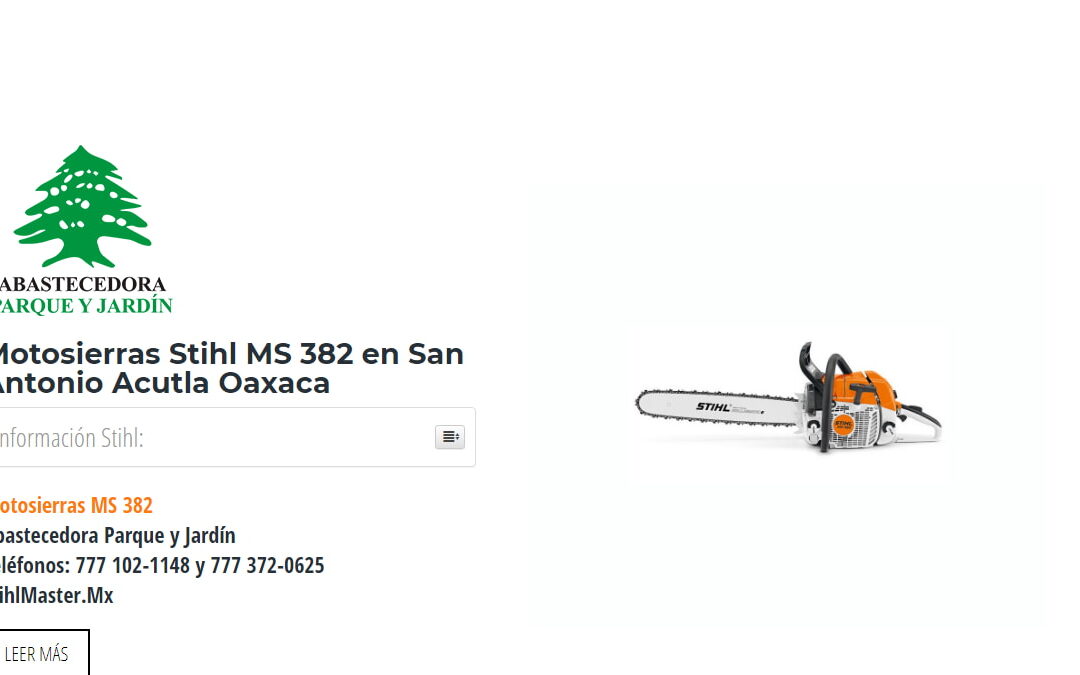 Motosierras Stihl MS 382 en San Antonio Acutla Oaxaca