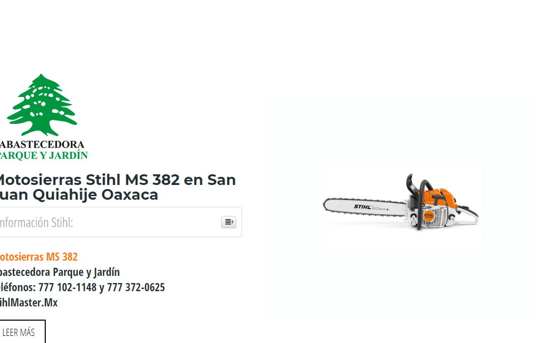 Motosierras Stihl MS 382 en San Juan Quiahije Oaxaca