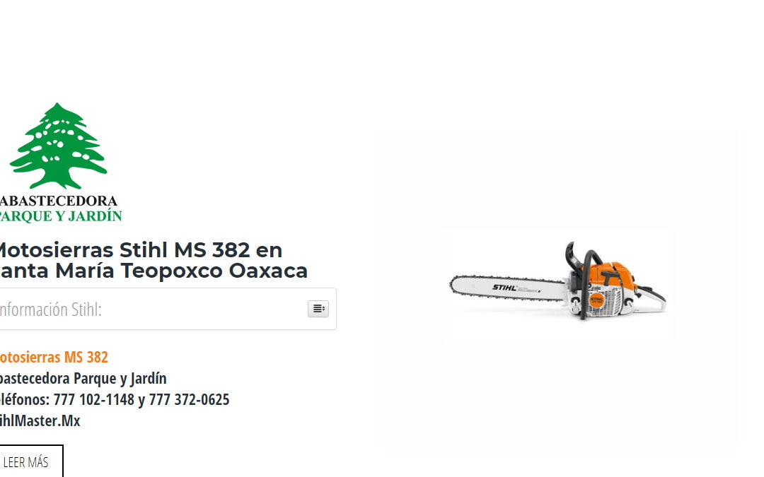 Motosierras Stihl MS 382 en Santa María Teopoxco Oaxaca