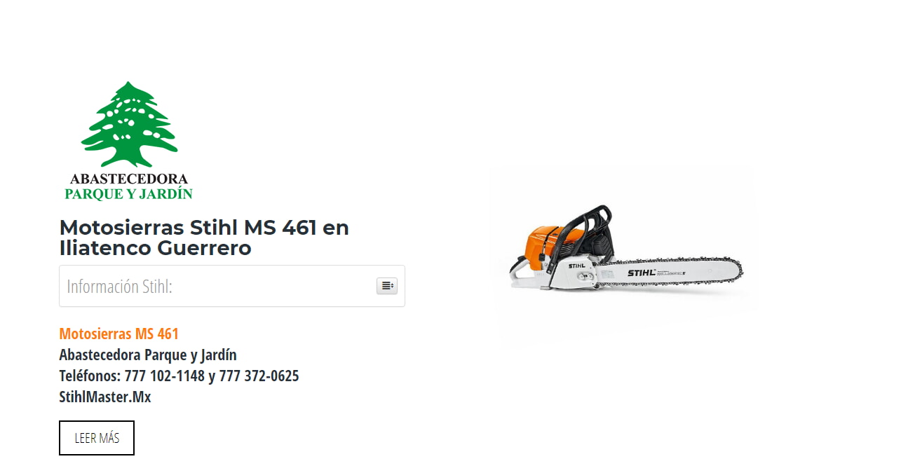 Motosierras Stihl MS 461 en Iliatenco Guerrero en Stihl Master contamos con más de 47 Motosierras listas para distribuirse en Guerrero y todo México.