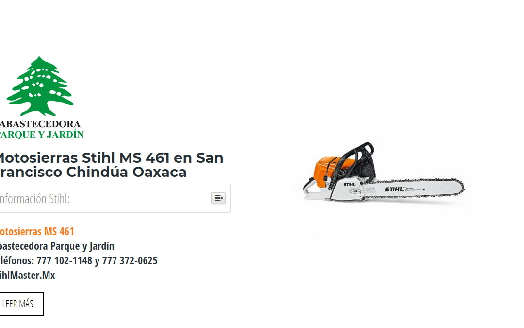 Motosierras Stihl MS 461 en San Francisco Chindúa Oaxaca