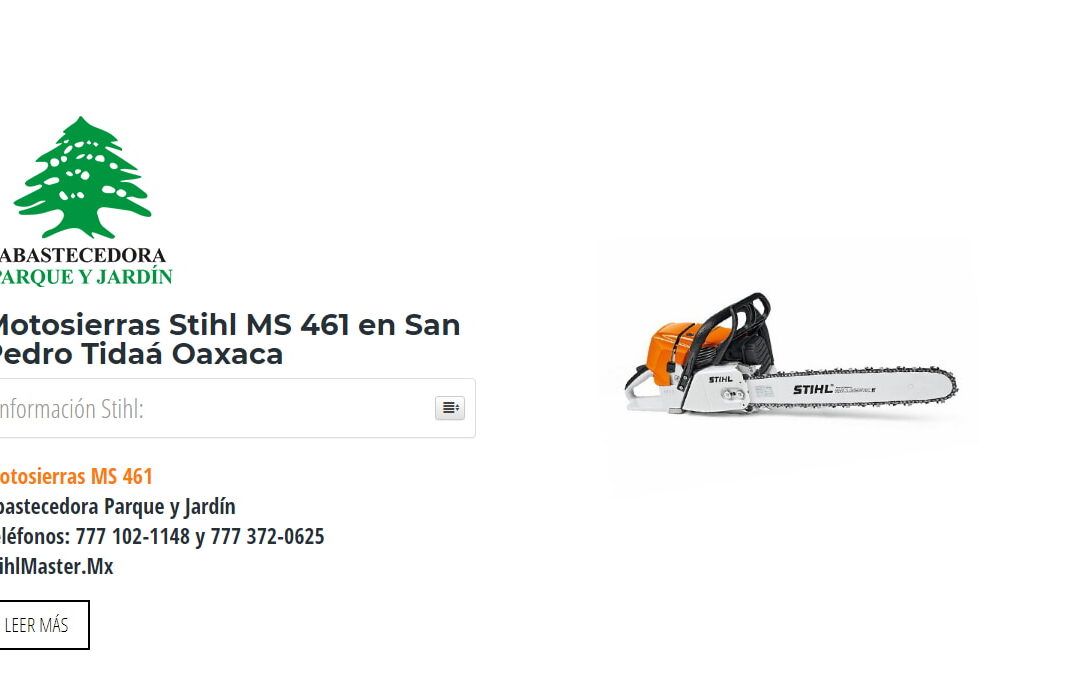 Motosierras Stihl MS 461 en San Pedro Tidaá Oaxaca