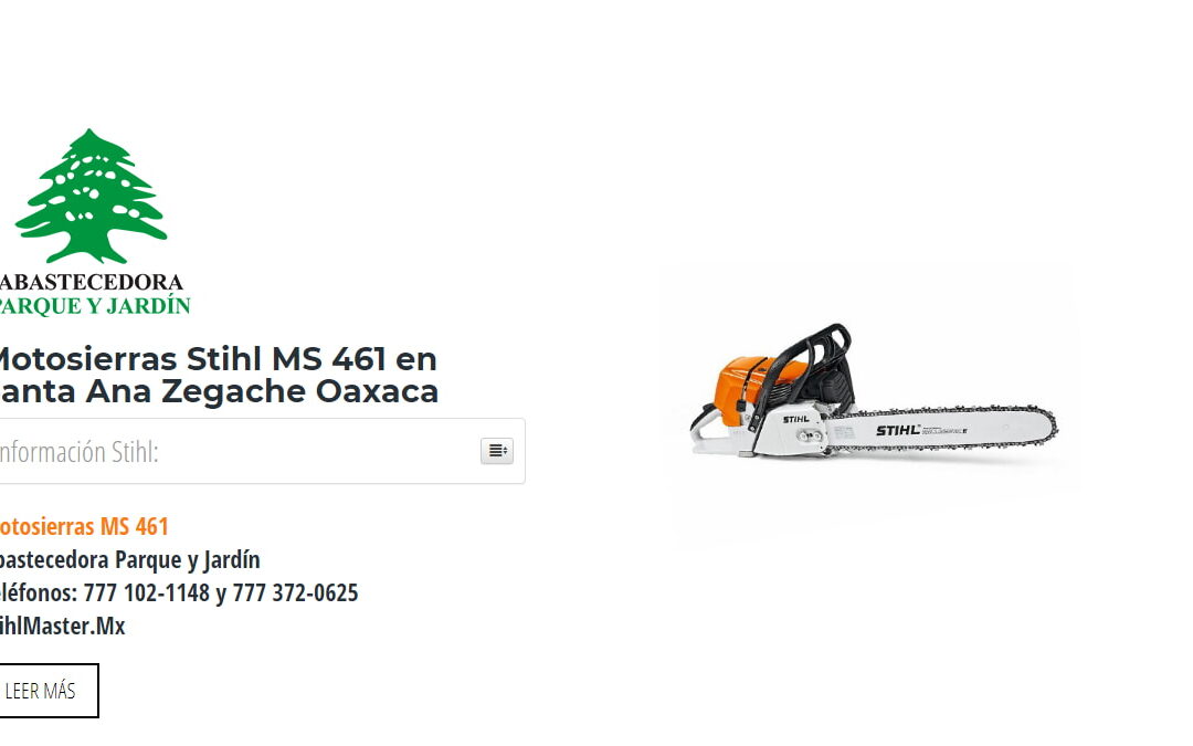 Motosierras Stihl MS 461 en Santa Ana Zegache Oaxaca