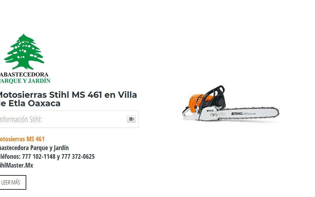 Motosierras Stihl MS 461 en Villa de Etla Oaxaca