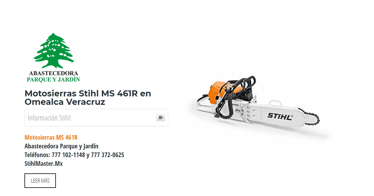 Motosierras Stihl MS 461R en Omealca Veracruz en Stihl Master contamos con más de 46 Motosierras listas para distribuirse en Veracruz y todo México.