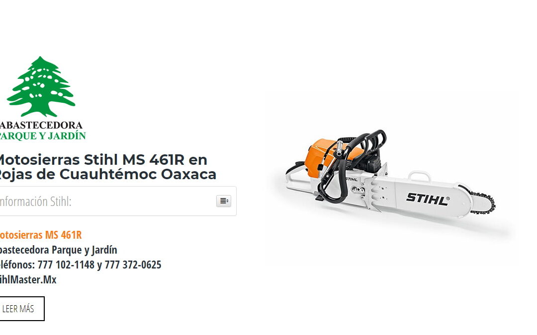 Motosierras Stihl MS 461R en Rojas de Cuauhtémoc Oaxaca