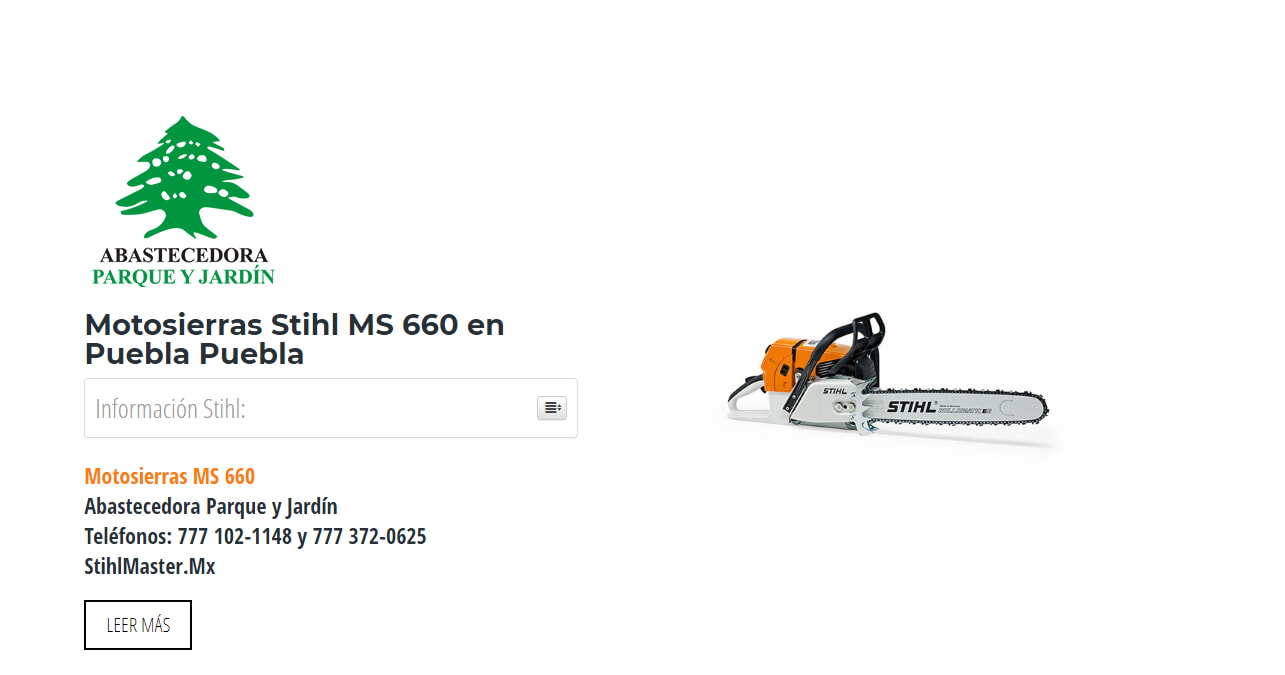 Motosierras Stihl MS 660 en Puebla Puebla en Stihl Master contamos con más de 42 Motosierras listas para distribuirse en Puebla y todo México.