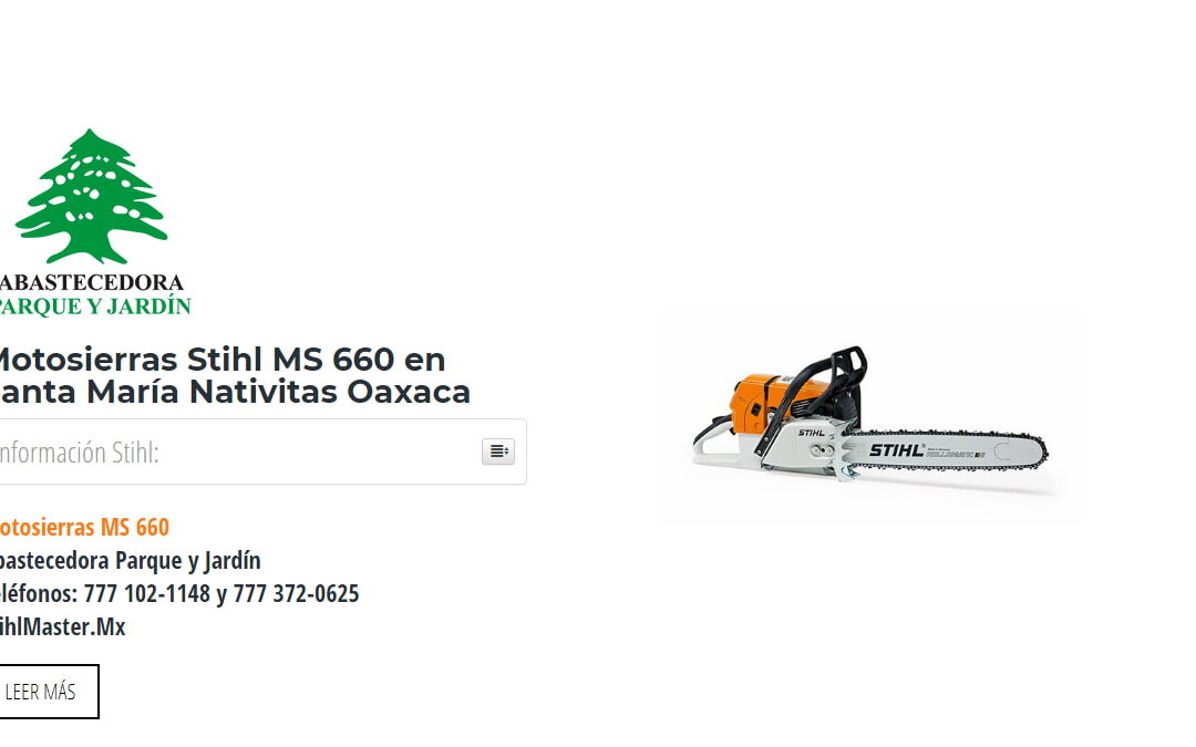 Motosierras Stihl MS 660 en Santa María Nativitas Oaxaca