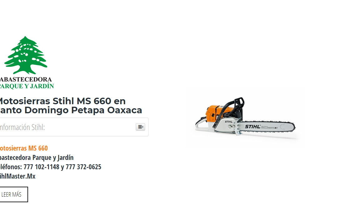 Motosierras Stihl MS 660 en Santo Domingo Petapa Oaxaca