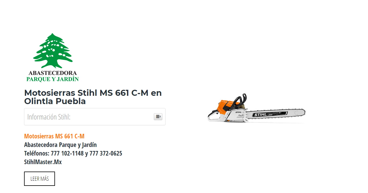 Motosierras Stihl MS 661 C-M en Olintla Puebla en Stihl Master contamos con más de 47 Motosierras listas para distribuirse en Puebla y todo México.