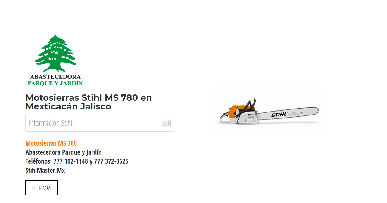 Motosierras Stihl MS 780 en Mexticacán Jalisco en Stihl Master contamos con más de 47 Motosierras listas para distribuirse en Jalisco y todo México.