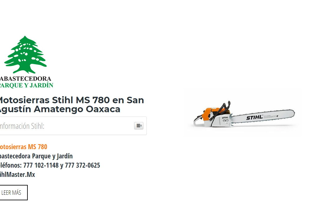 Motosierras Stihl MS 780 en San Agustín Amatengo Oaxaca