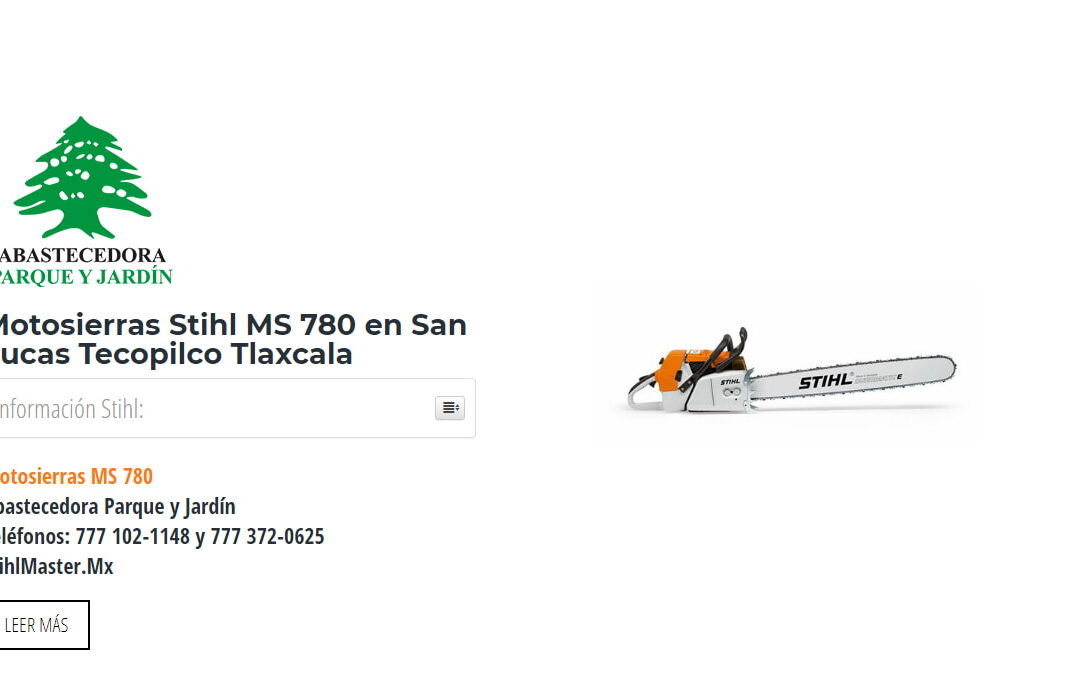 Motosierras Stihl MS 780 en San Lucas Tecopilco Tlaxcala