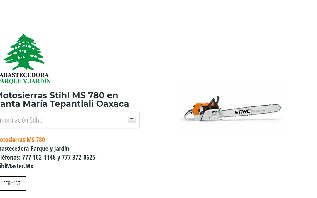 Motosierras Stihl MS 780 en Santa María Tepantlali Oaxaca