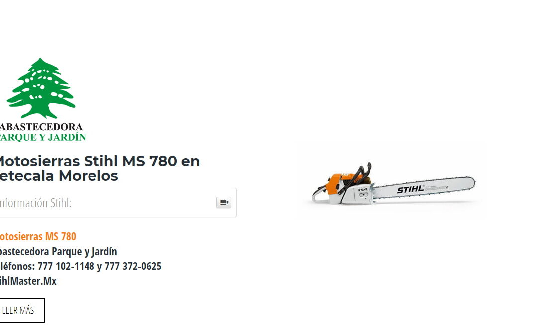 Motosierras Stihl MS 780 en Tetecala Morelos