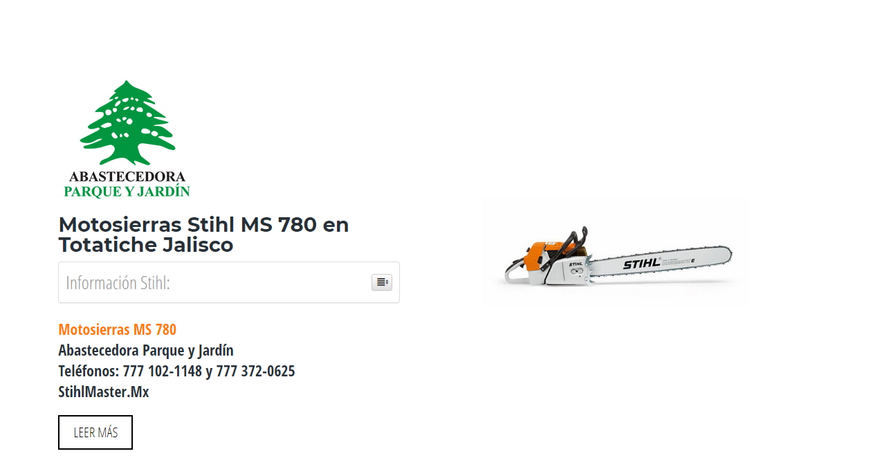 Motosierras Stihl MS 780 en Totatiche Jalisco en Stihl Master contamos con más de 46 Motosierras listas para distribuirse en Jalisco y todo México.