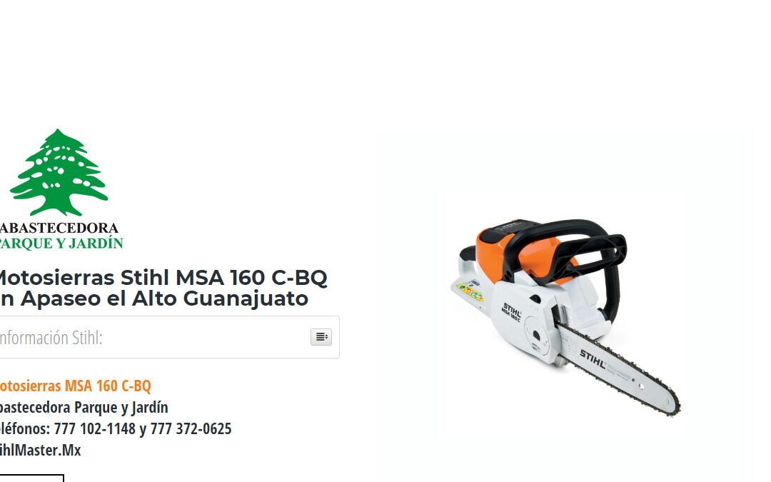 Motosierras Stihl MSA 160 C-BQ en Apaseo el Alto Guanajuato