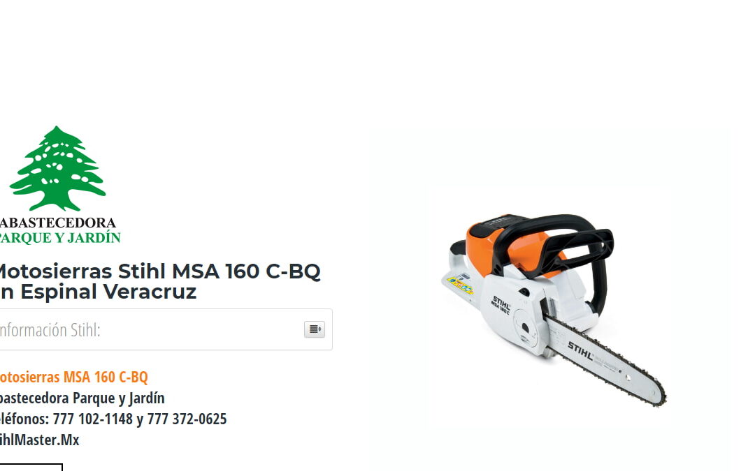 Motosierras Stihl MSA 160 C-BQ en Espinal Veracruz