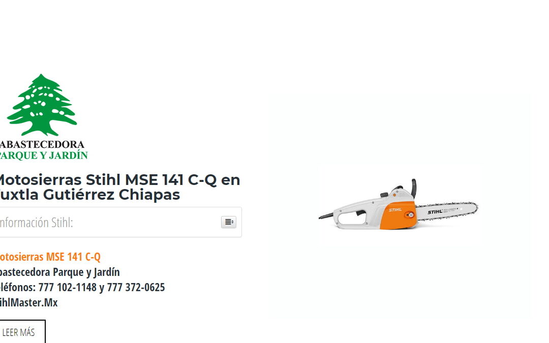 Motosierras Stihl MSE 141 C-Q en Tuxtla Gutiérrez Chiapas