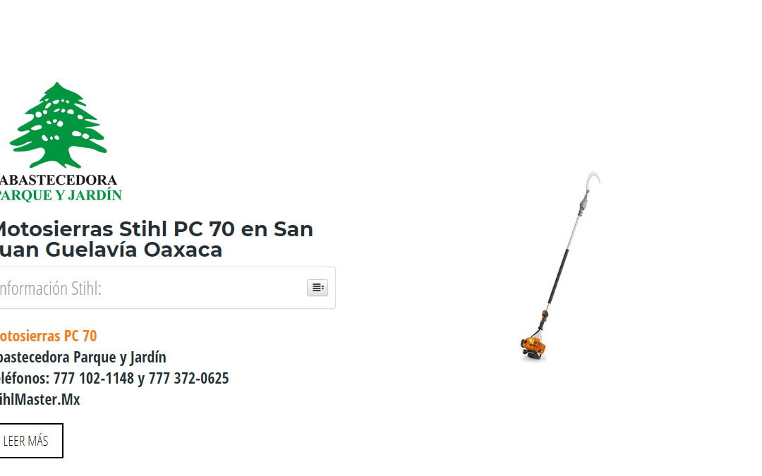 Motosierras Stihl PC 70 en San Juan Guelavía Oaxaca