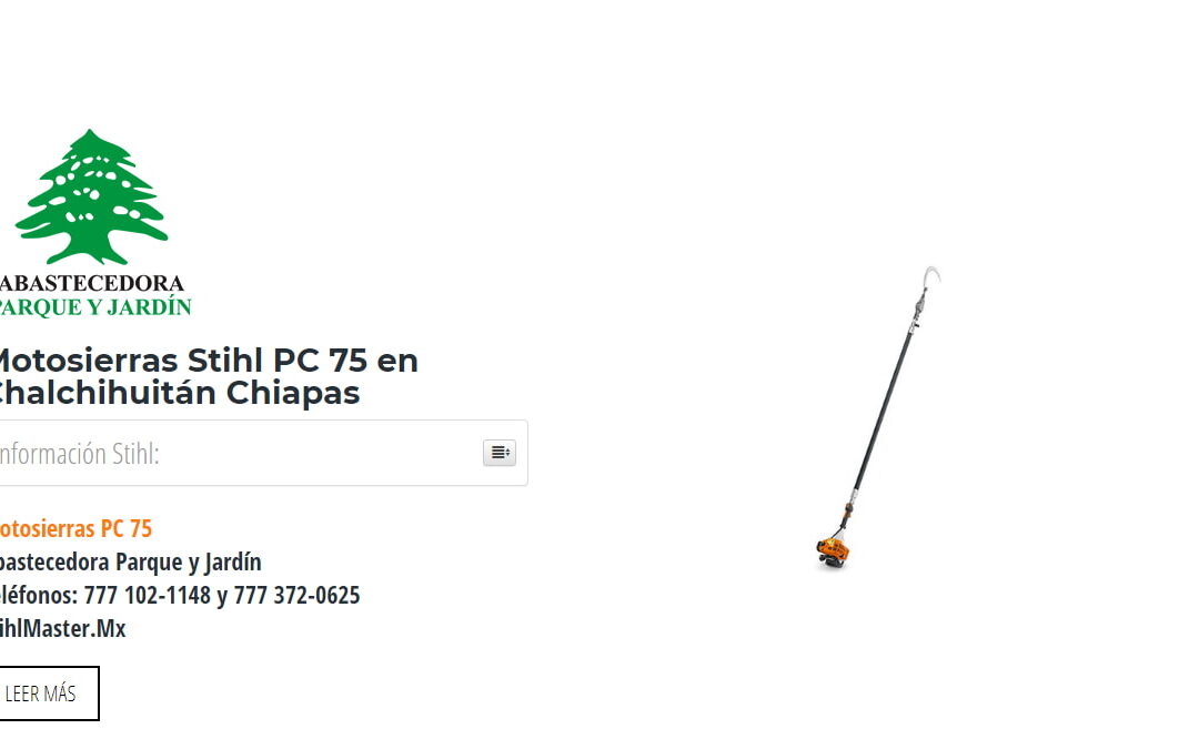 Motosierras Stihl PC 75 en Chalchihuitán Chiapas