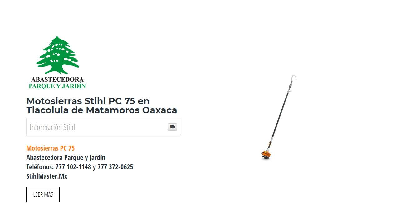 Motosierras Stihl PC 75 en Tlacolula de Matamoros Oaxaca en Stihl Master contamos con más de 57 Motosierras listas para distribuirse en Oaxaca y todo México.