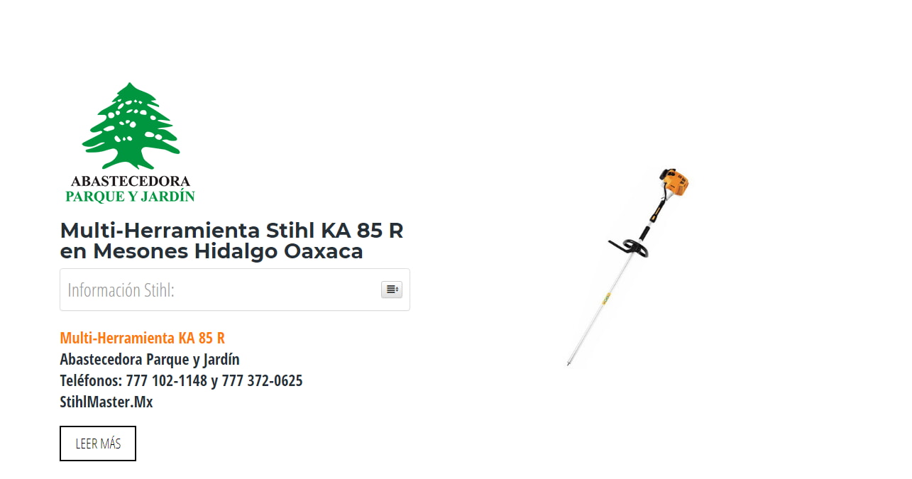 Multi-Herramienta Stihl KA 85 R en Mesones Hidalgo Oaxaca en Stihl Master contamos con más de 58 Multi-Herramienta listas para distribuirse en Oaxaca y todo México.