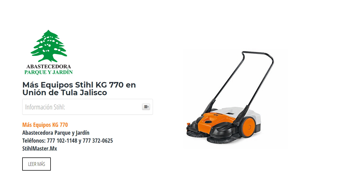 Más Equipos Stihl KG 770 en Unión de Tula Jalisco en Stihl Master contamos con más de 50 Más Equipos listas para distribuirse en Jalisco y todo México.