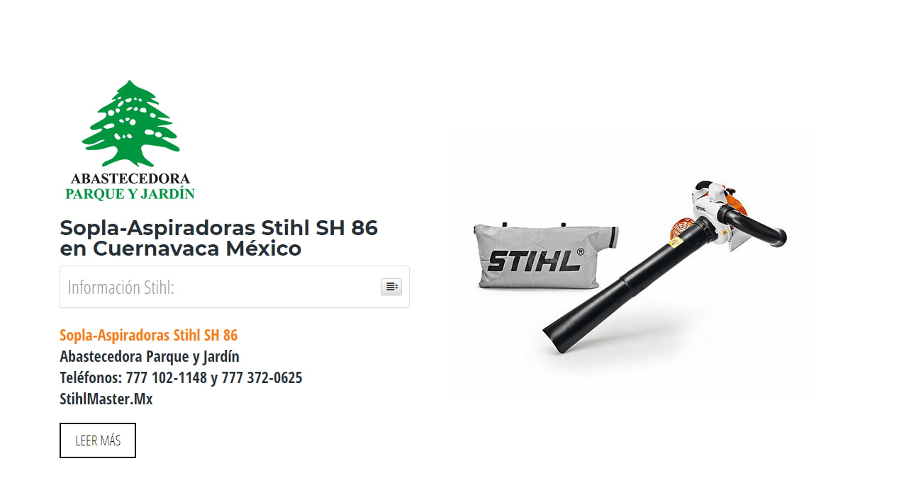 Sopla-Aspiradoras Stihl SH 86 en Cuernavaca México en Stihl Master contamos con más de 17 Más Equipos listas para distribuirse en y todo México.