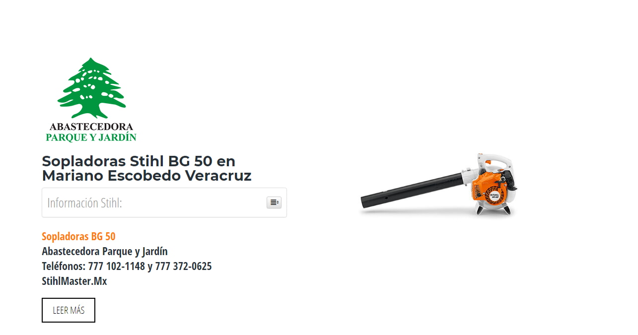Sopladoras Stihl BG 50 en Mariano Escobedo Veracruz en Stihl Master contamos con más de 52 Sopladoras listas para distribuirse en Veracruz y todo México.