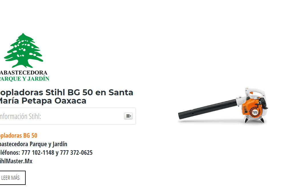 Sopladoras Stihl BG 50 en Santa María Petapa Oaxaca