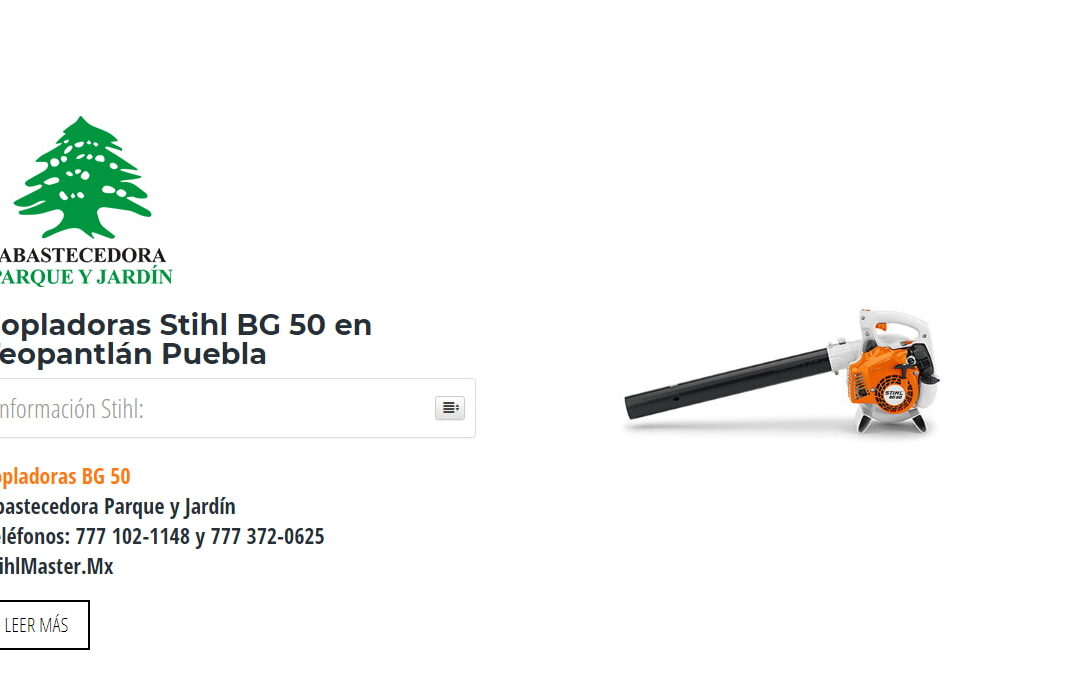 Sopladoras Stihl BG 50 en Teopantlán Puebla
