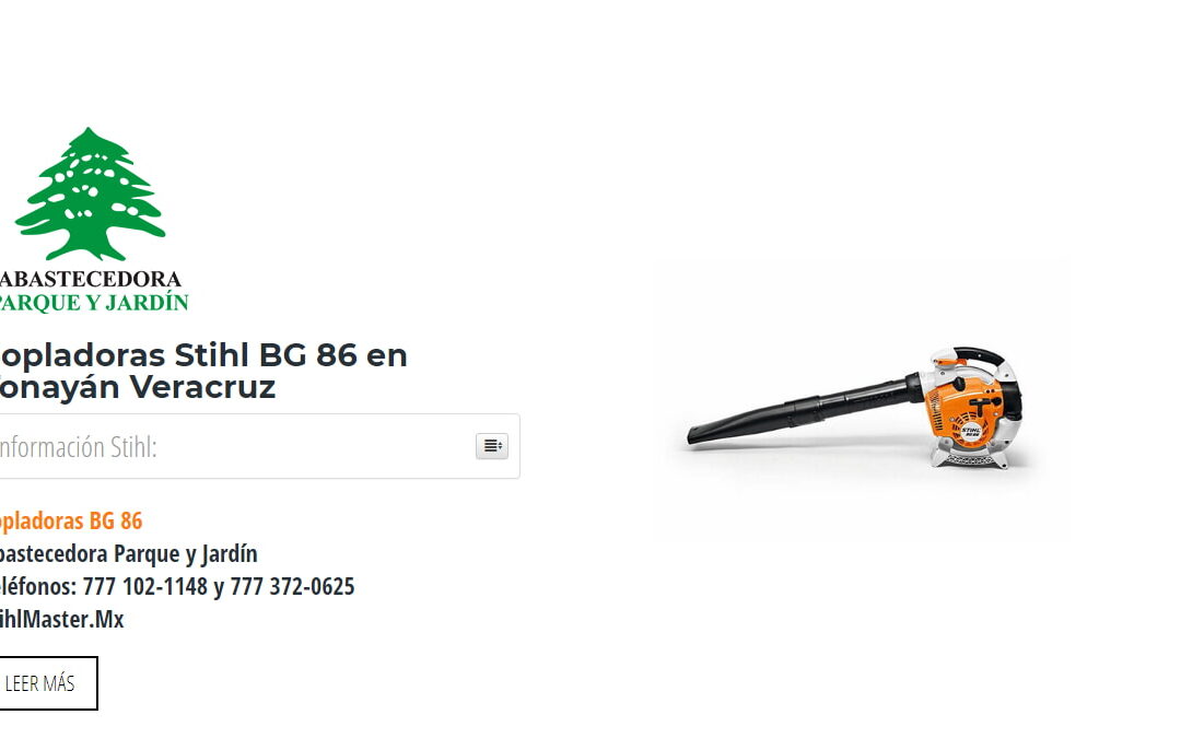 Sopladoras Stihl BG 86 en Tonayán Veracruz
