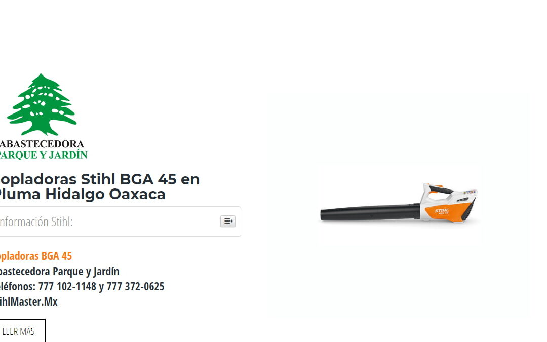 Sopladoras Stihl BGA 45 en Pluma Hidalgo Oaxaca