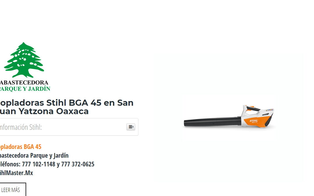 Sopladoras Stihl BGA 45 en San Juan Yatzona Oaxaca